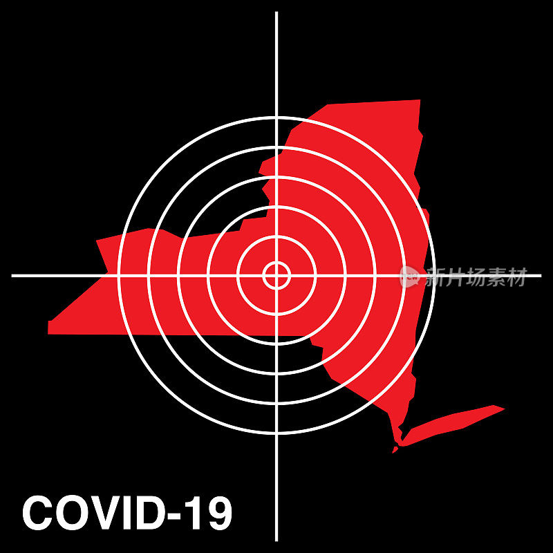 COVID - 19纽约目标标志